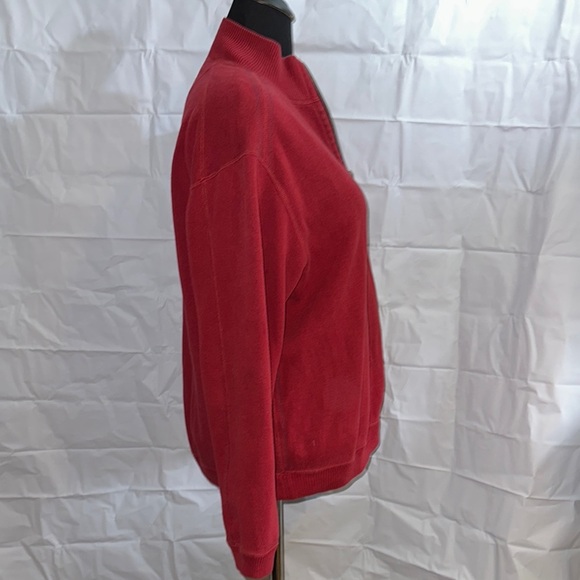 Deep Red Tommy Bahama Quarter-Zip Sweater size large - Picture 6 of 7